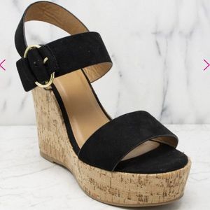 pink boutique wedges